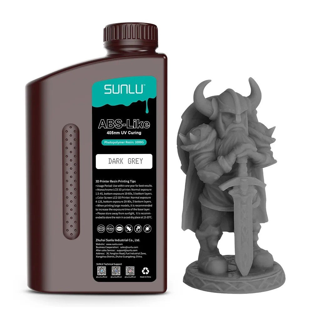 SUNLU 1KG ABS como/resina ABS lavable con agua 1000G/botella 405nm resina fotopolímero de curación UV rápida para Material de impresora LCD 3D