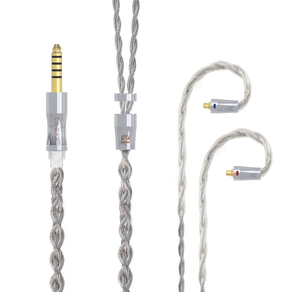 KBEAR Acorde 6N grafeno + 4N OFC Chapado en plata conector de Cable de actualización mezclado trenzado Cable de auriculares para Rosefinch KS2 KS1