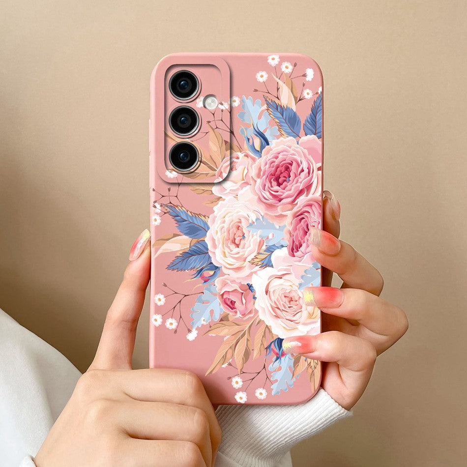 Funda para Samsung A35 A55 5G, funda trasera romántica, Protector de cámara de silicona líquida suave para Samsung A 35 A 55 Anti Choc Coque Capa