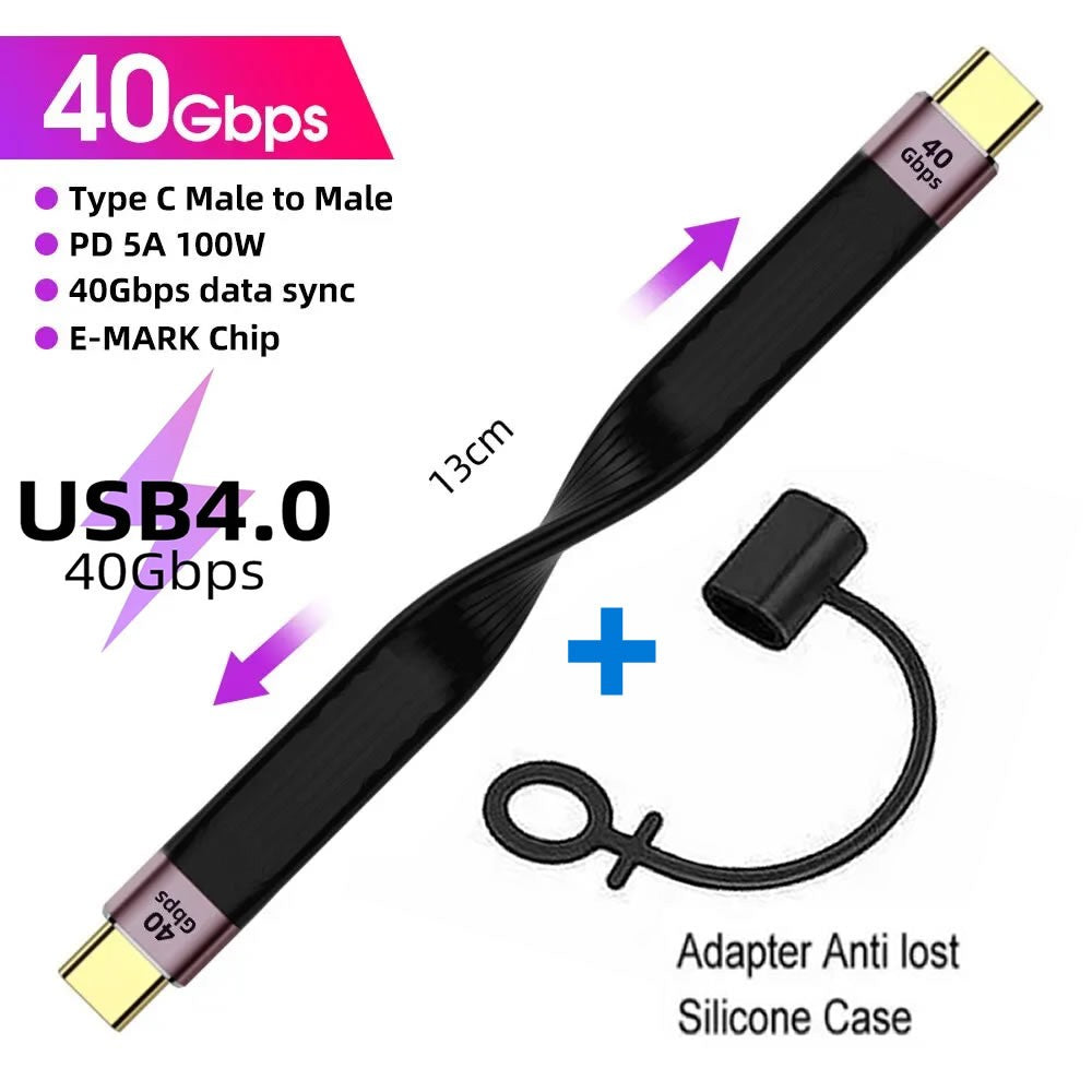 Cable USB C a USB tipo C de 40Gbps para MacBook Pro carga rápida 4,0/3,1 60W 100W PD carga rápida para Samsung Xiaomi Cable de carga
