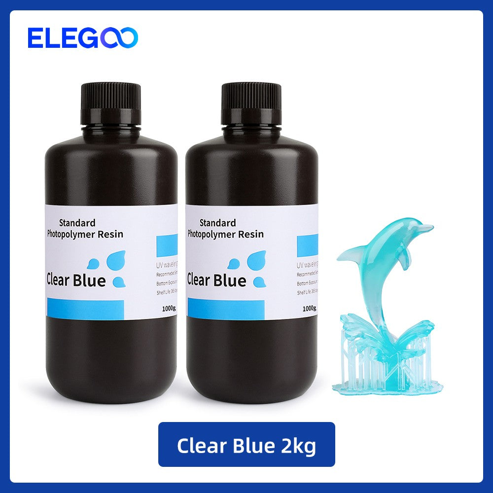 ELEGOO 2 uds/4 Uds 1KG juego de resina para impresora 3D LCD resina de curación UV 405nm resina fotopolímero estándar para impresión LCD 3D