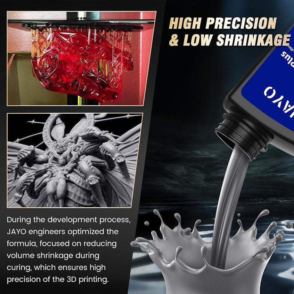 JAYO resina 3D ABS como/como PA/ aunque/alta temperatura/estándar 10KG líquido de curado UV rápido resina UV LCD para materiales de impresora 3D