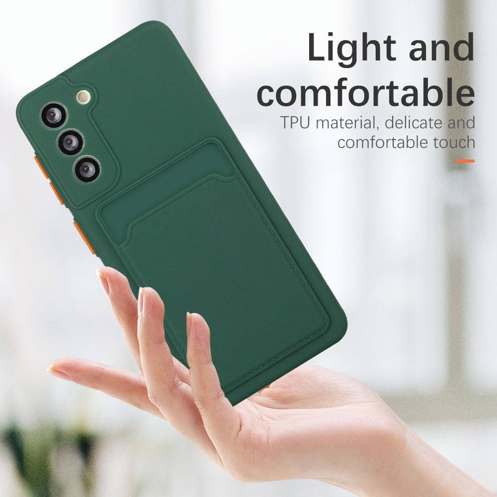 Funda de teléfono con soporte para bolsa con ranura para tarjetas para Samsung Galaxy S24 S23 S22 S21 S20 Plus FE Note 20 Ultra, funda suave a prueba de golpes