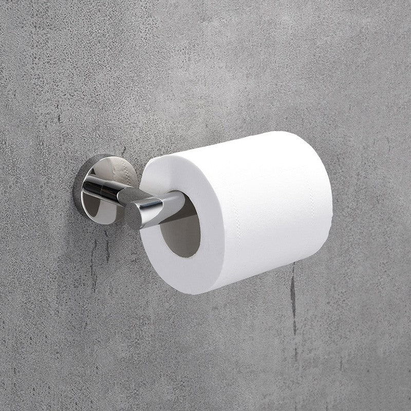 Juego de accesorios de baño con espejo brillante, barra de toalla redonda, soporte de papel higiénico, anillo de toalla, gancho para bata, bricolaje de acero inoxidable