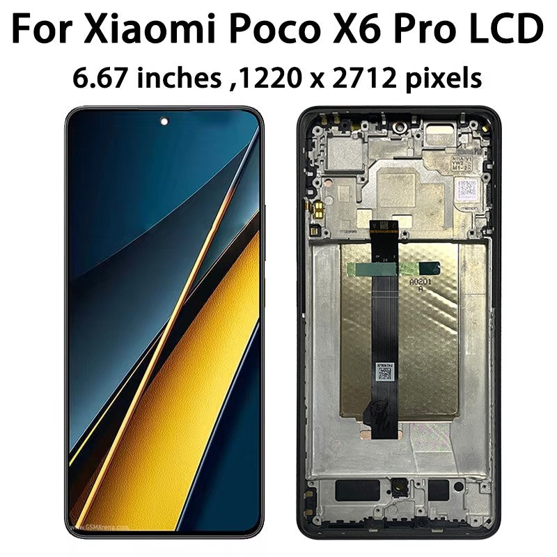 Pantalla AMOLED de 6.67' para Xiaomi Poco X6 Pro X6Pro 5G 2311DRK48G LCD con Digitalizador de Pantalla Táctil para Redmi K70E K70e 2311DRK48C
