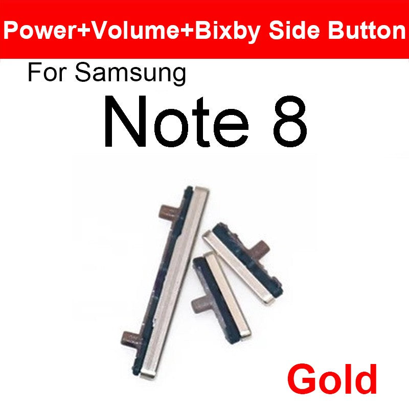 Volumen de encendido y apagado + botón Bixby para Samsung Galaxy S8 S9 S10 Plus, botón de tecla lateral para piezas de reparación Samsung Note 8