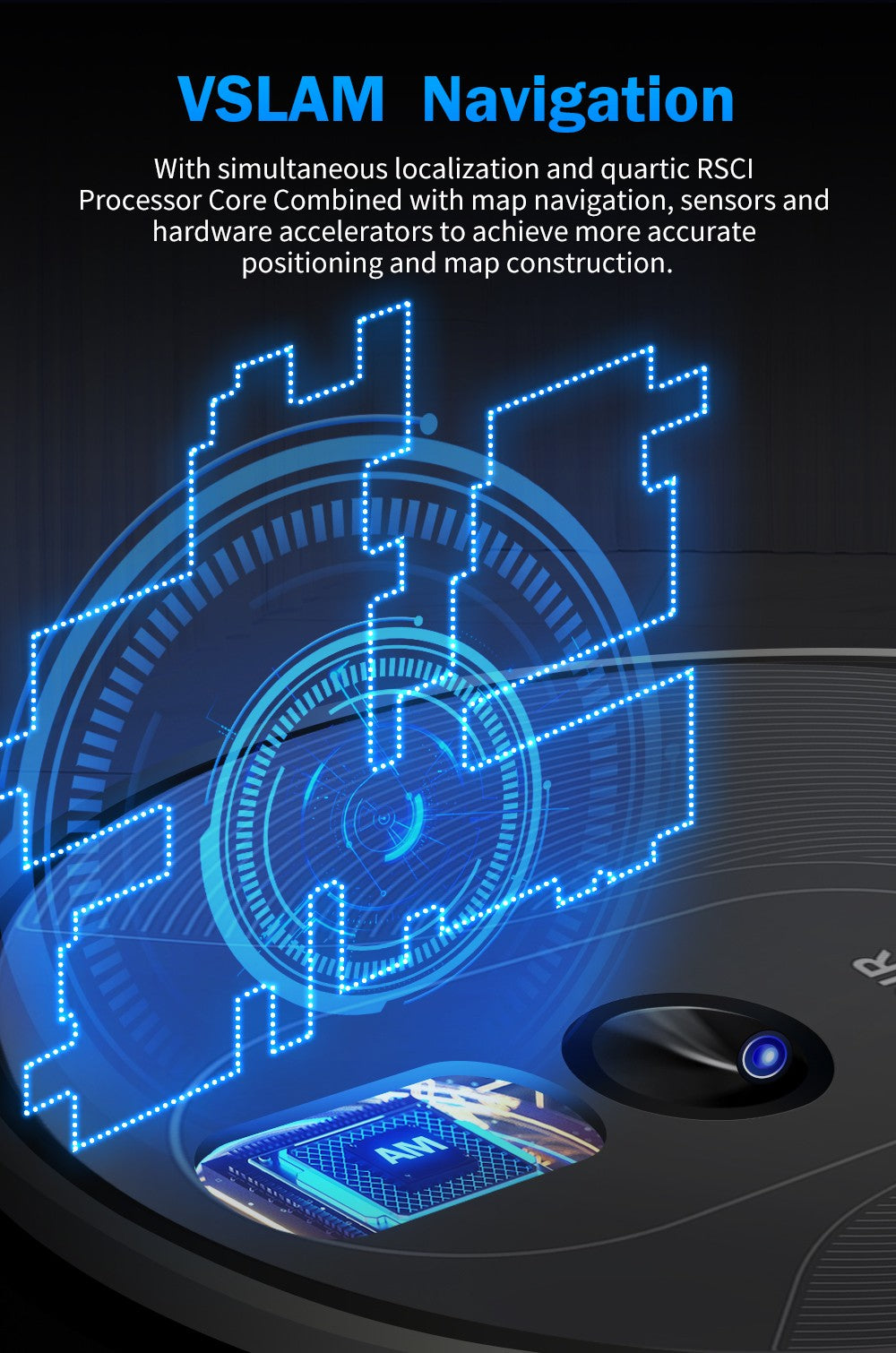 Robot aspirador ABIR X6 con sistema de ojo inteligente, succión 6000pa, software virtual wall, limpieza de áreas, desinfección por limpieza húmeda, tarjeta de memoria, compatible con Alexa, Google Home