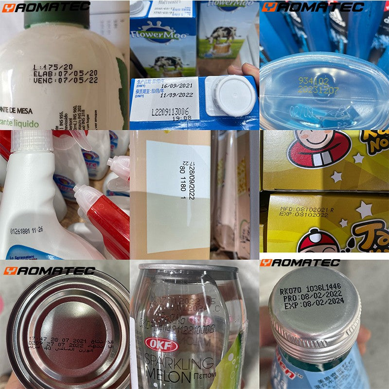 Incluye cartucho: S1760 12,7 mm QR Bar Código de lote Fecha Logo Etiqueta de caducidad Mini impresora de inyección de tinta térmica portátil