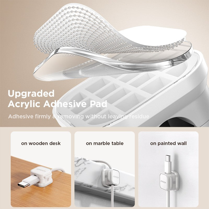 Joyroom 3/6 Uds Clip de Cable magnético soporte de Cable soporte de Cable adhesivo organizador para el hogar Oficina debajo del escritorio gestión de cables