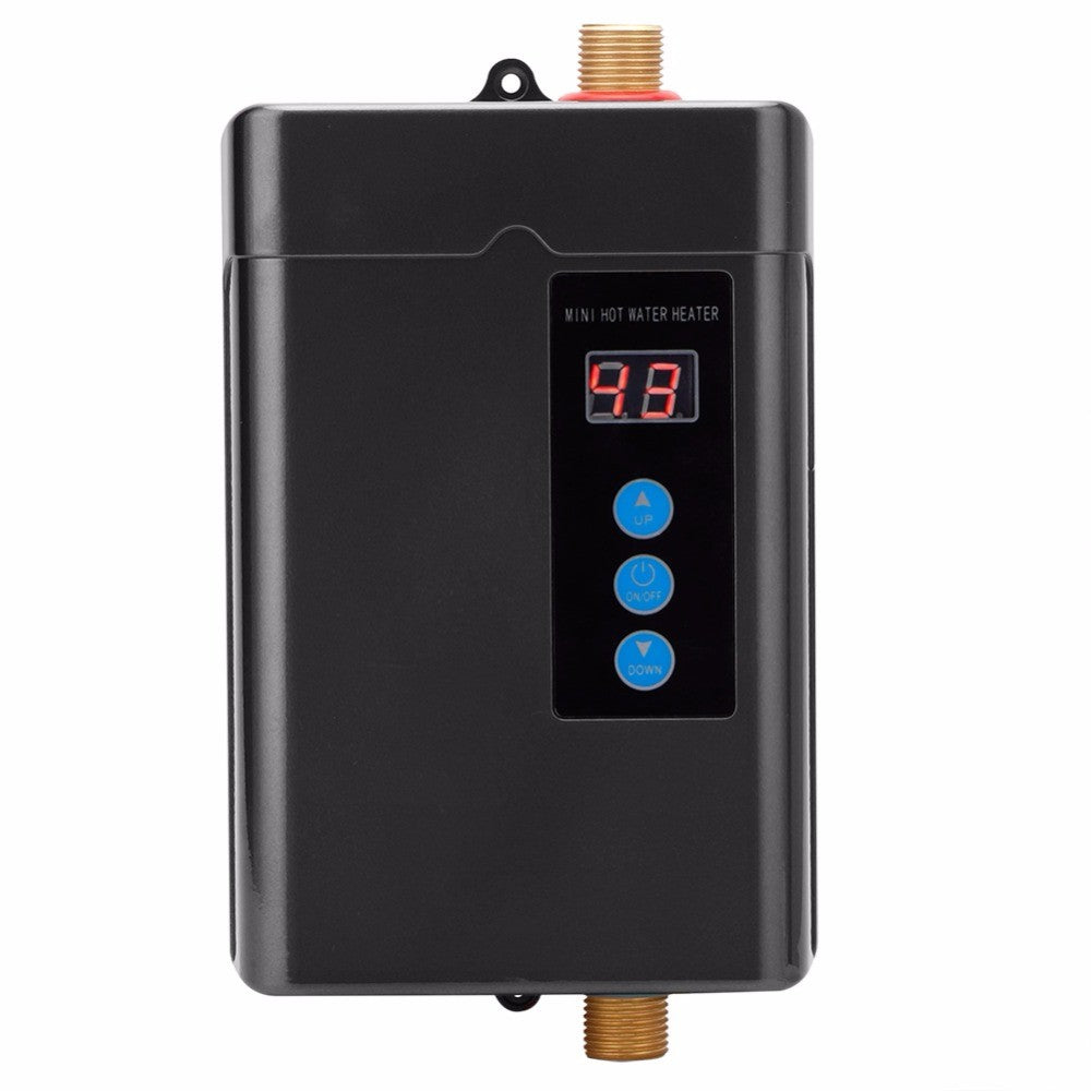 Calentador de agua eléctrico Digital, Control remoto, instantáneo, sin depósito, para cocina, baño, ducha, calentamiento rápido