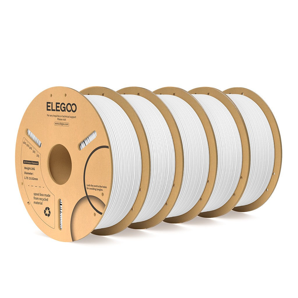 Filamento ELEGOO PLA+ de 1.75mm, PLA 3D para Impresoras 3D, Material Compatible con la Mayoría de las Impresoras FDM (1KG/Carrete, 2.2 lbs)