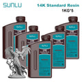 Resina SUNLU 5KG Standard Plus/14K, 1KG/Botella, Resina Fotopolímera de Curado Rápido UV de 405nm para Impresora 3D LCD