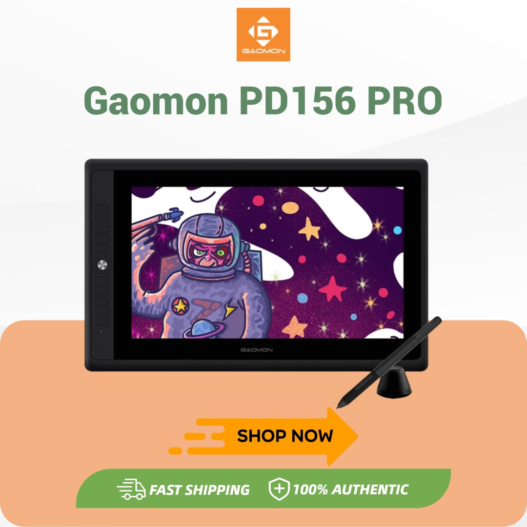 Pantalla gráfica GAOMON PD156PRO para dibujo, pantalla IPS HD totalmente laminada de 15,6 pulgadas con bolígrafo sin batería de 8192 niveles