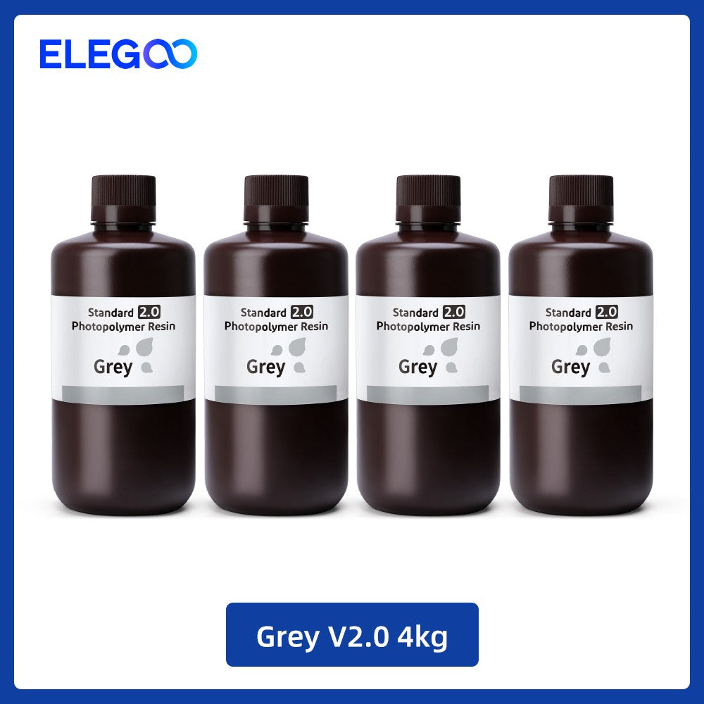 ELEGOO 2 uds/4 Uds 1KG juego de resina para impresora 3D LCD resina de curación UV 405nm resina fotopolímero estándar para impresión LCD 3D