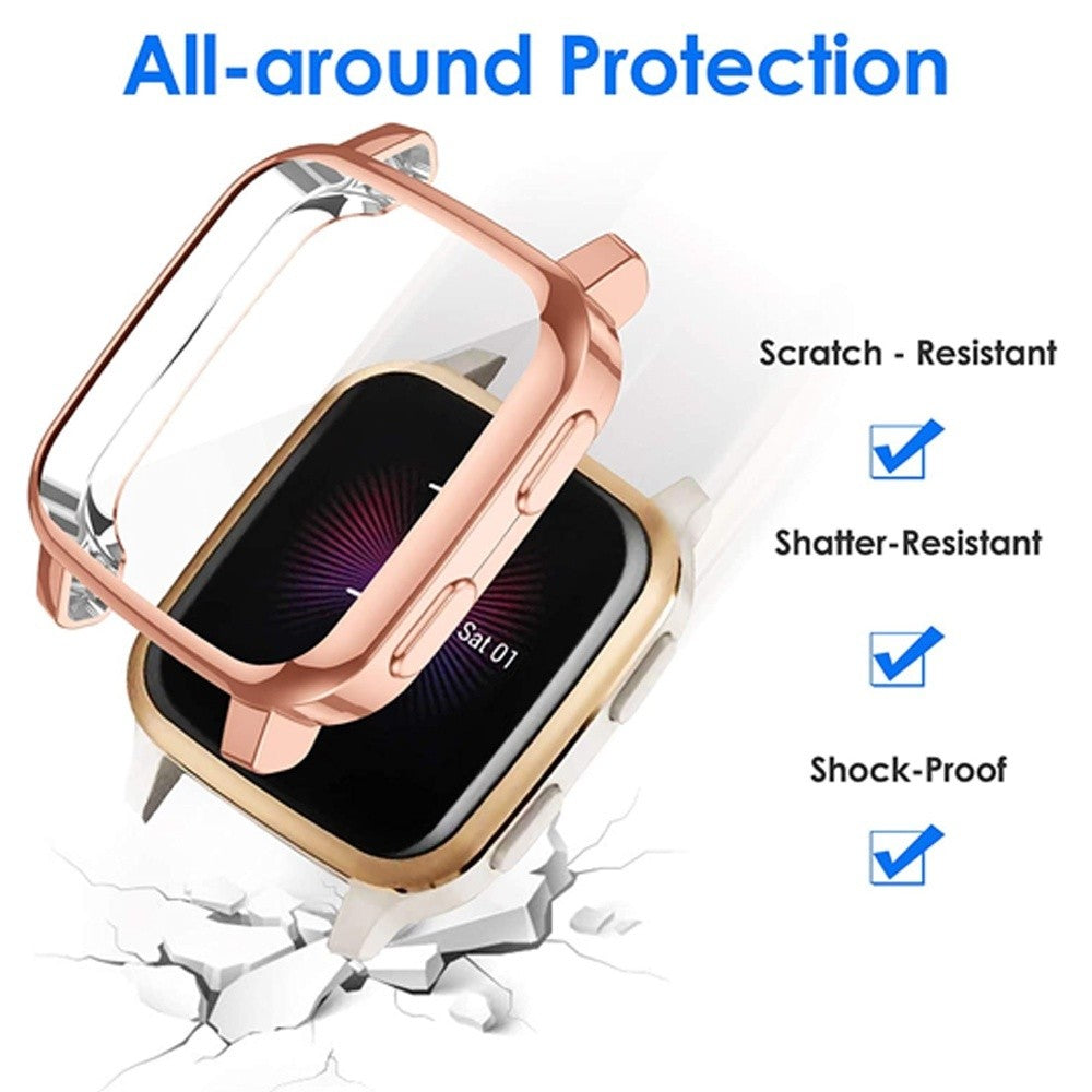 Funda galvanizada de TPU para Garmin Venu SQ, Protector de pantalla de parachoques de música