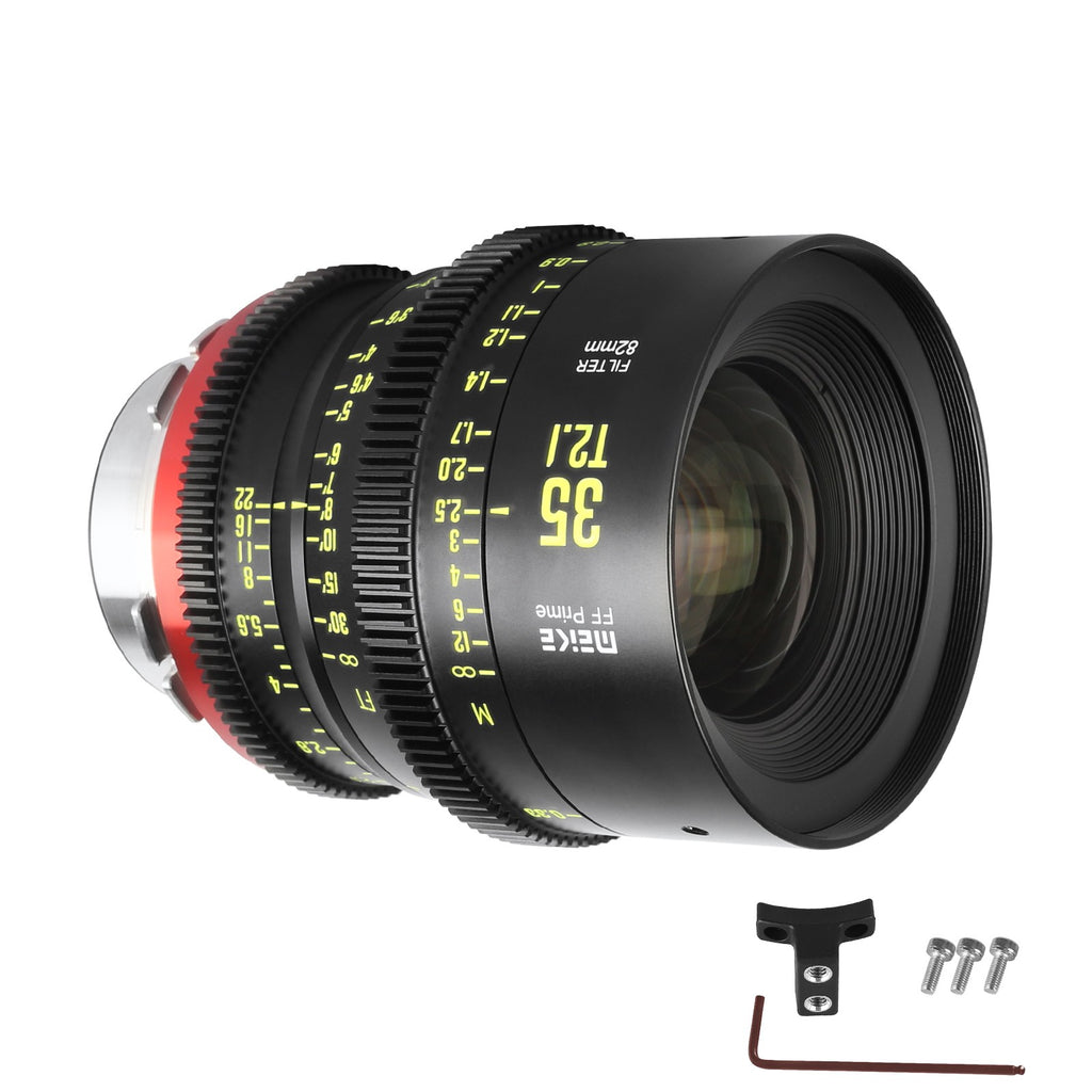 Lente Cine Meike Prime 35/50/85/105/135mm T2.1 para sistemas de cámaras de cine FF, como Canon C700 C500II, Sony VENICE, Sony FX3 FX6
