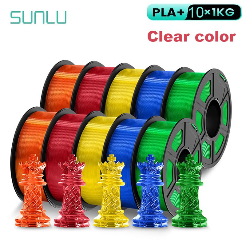 Filamento SUNLU 3D PLA/PLA PLUS de 10 kg (22 lb), 1.75 mm, Filamento para Impresora 3D, Ecológico y de Alta Resistencia