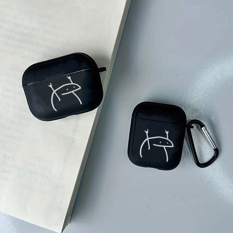 Funda transparente para Airpods negra con estilo, funda para Airpods 4, 2, 3 Pro, 2 generación, funda para Airpod Pro, regalo para auriculares de novio