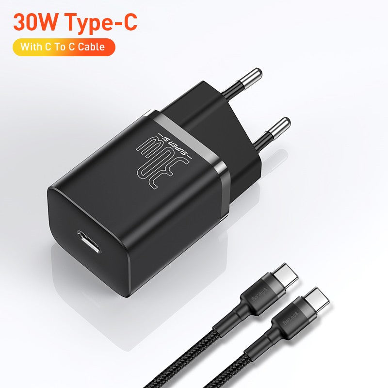 Baseus Super Si 30W USB C adaptador de cargador para iPhone 14 13 12 Pro Max iPad tipo C QC 3,0 PD carga rápida para Xiaomi cargador rápido