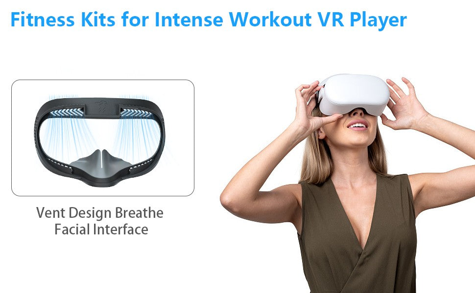 Paquete de 2 almohadillas faciales para Oculus Quest 2, interfaz facial y almohadillas para cubrir la cara, cojín facial antivaho a prueba de sudor para VR Meta Quest 2
