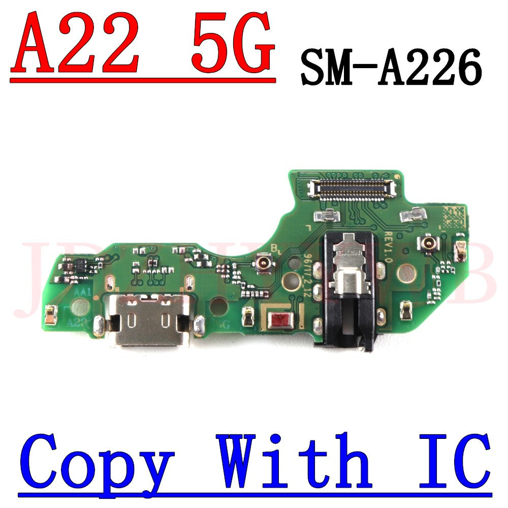 Puerto de carga USB, conector Jack Dock, placa de carga para Samsung Galaxy A22 5G SM-A226B A226B/DS, Cable flexible principal de placa base