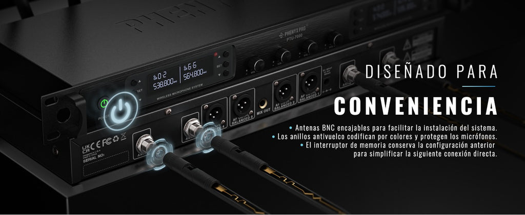 Phenyx Pro UHF sistema con micrófono inalámbrico PTU-7000 con 4x40 canales micrófonos de mano escaneo automático frecuencia seleccionable para Iglesia