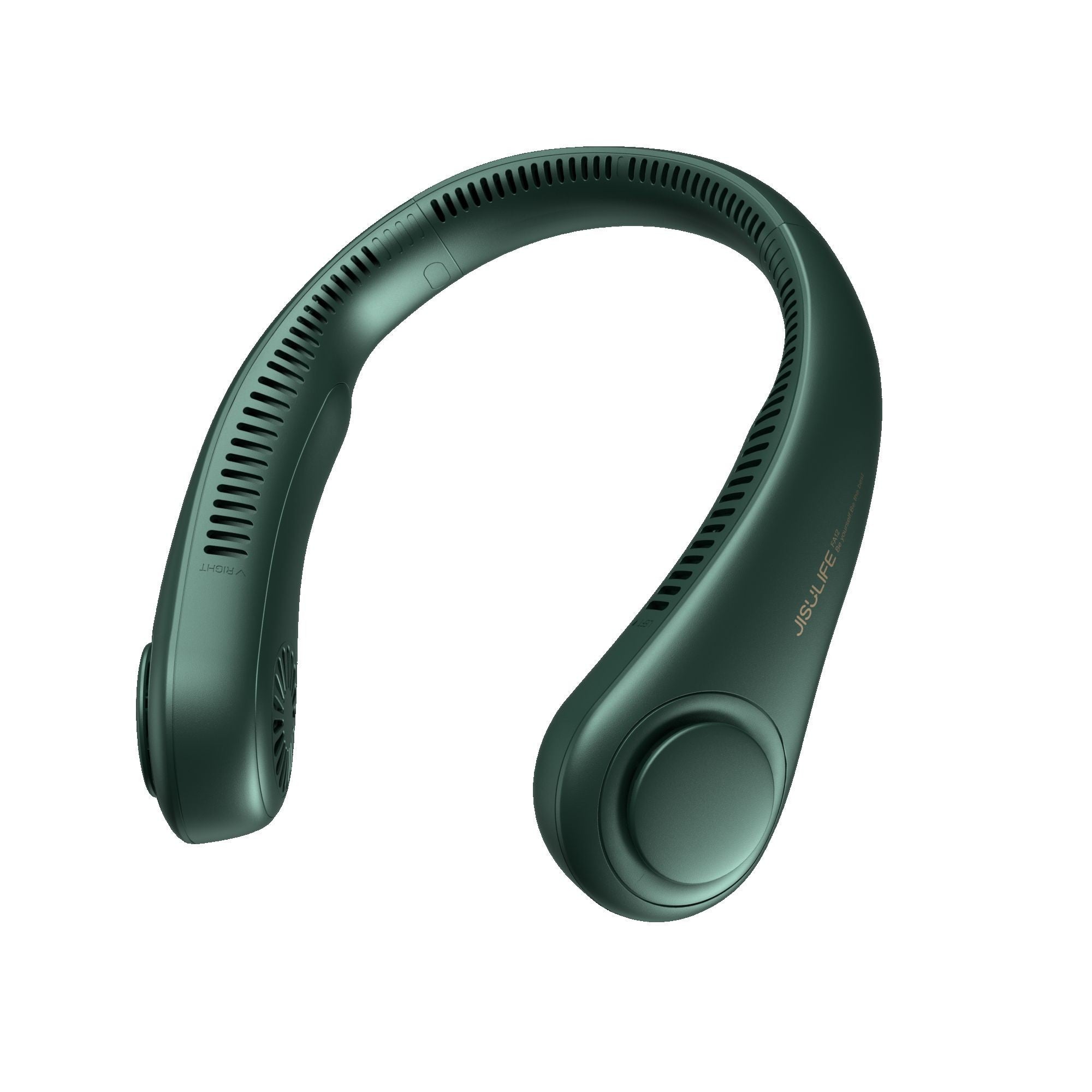 Ventilador de Cuello Portátil JISULIFE, Batería Recargable de 4000mAh, 5 Velocidades Ajustables, Ventilador de Cuello sin Aspas Manos Libres Giratorio para Deporte