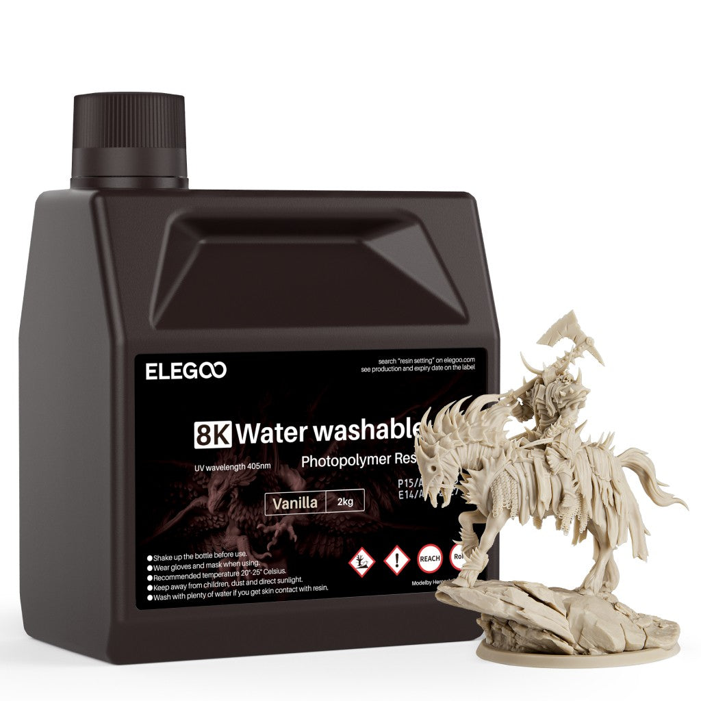 ELEGOO 8K Resina de impresora 3D 405nm Resina lavable con agua Resina de curación UV Ideal para impresora 3D SATURN 2 8K Gris espacial 1000g