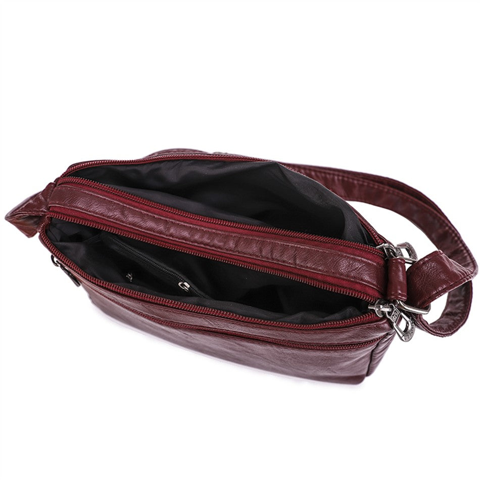 Bolso bandolera de Color liso que combina con todo, bolsos de hombro de alta capacidad para mujer, bolso de mano de piel sintética de alta calidad 2021