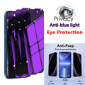 1-3 piezas de vidrio templado de privacidad antiluz azul para iPhone 15 Pro Max 14 Plus 13 12 Mini 11 protección ocular Protector de pantalla transparente