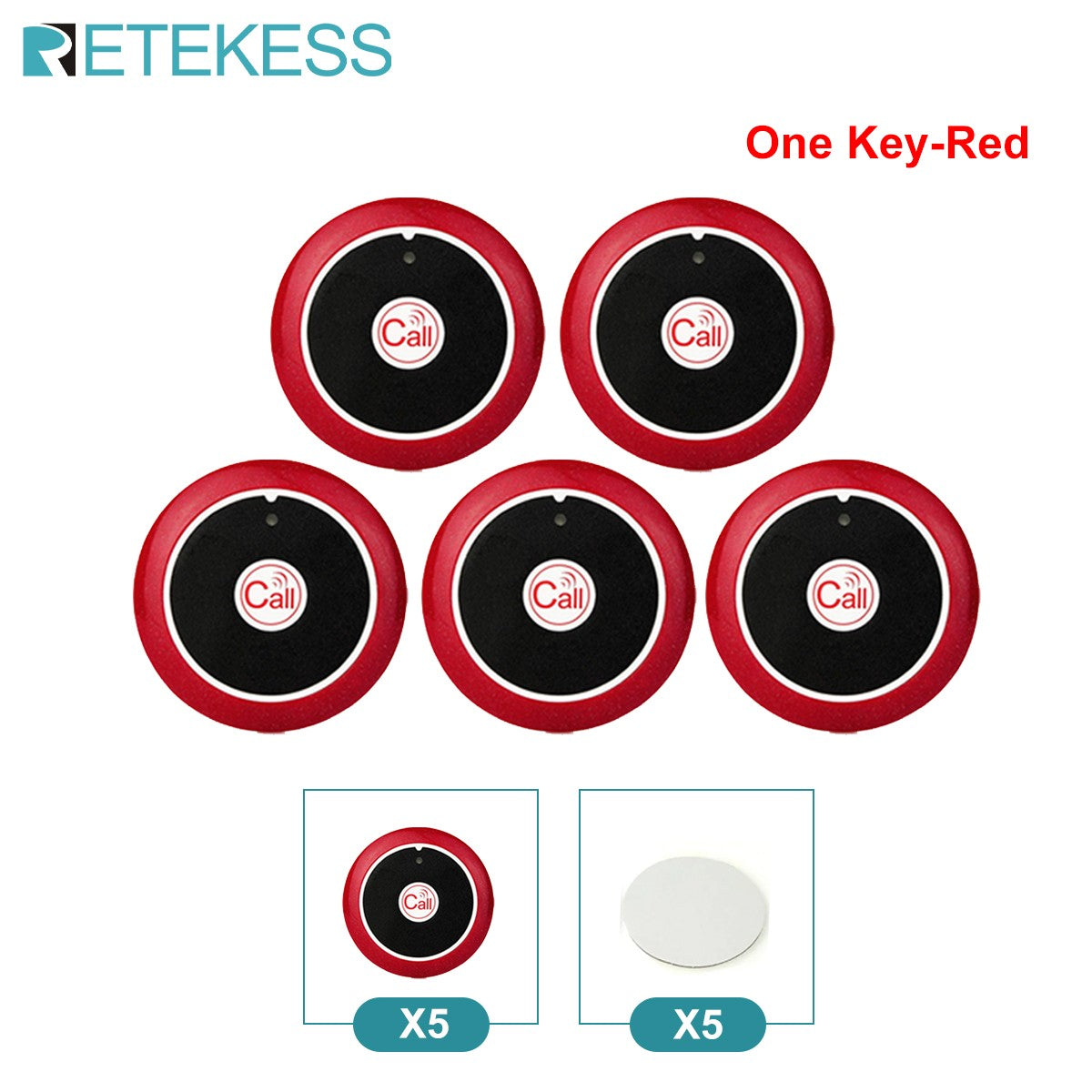 RETEKESS-sistema inalámbrico de llamadas para camarero, buscapersonas para restaurante, receptor de reloj T128, botón de llamada T117, servicio al cliente para cafetería