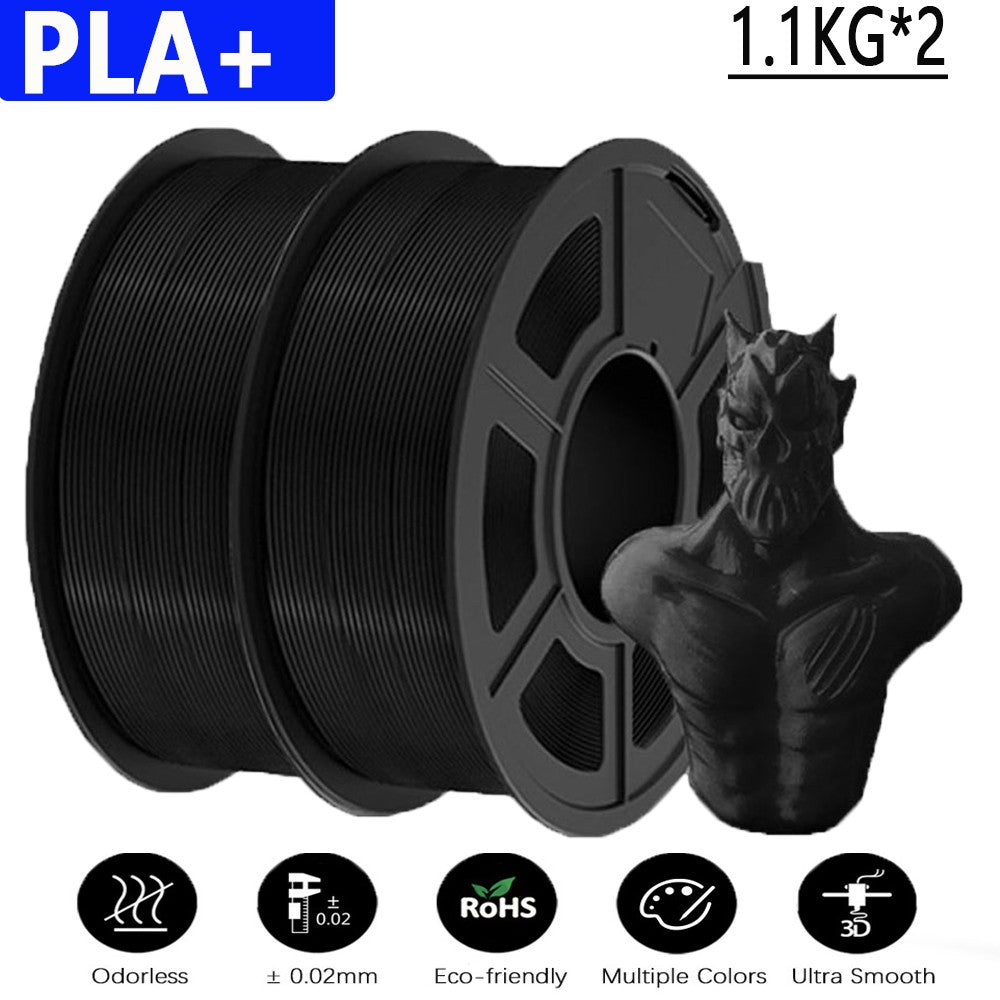 JAYO 2 rollos de filamento de impresora 3D PETG/PLA/PLA PLUS 1,75mm 2,2 KG 100% sin burbujas materiales de impresión 3D no tóxicos para impresora 3D