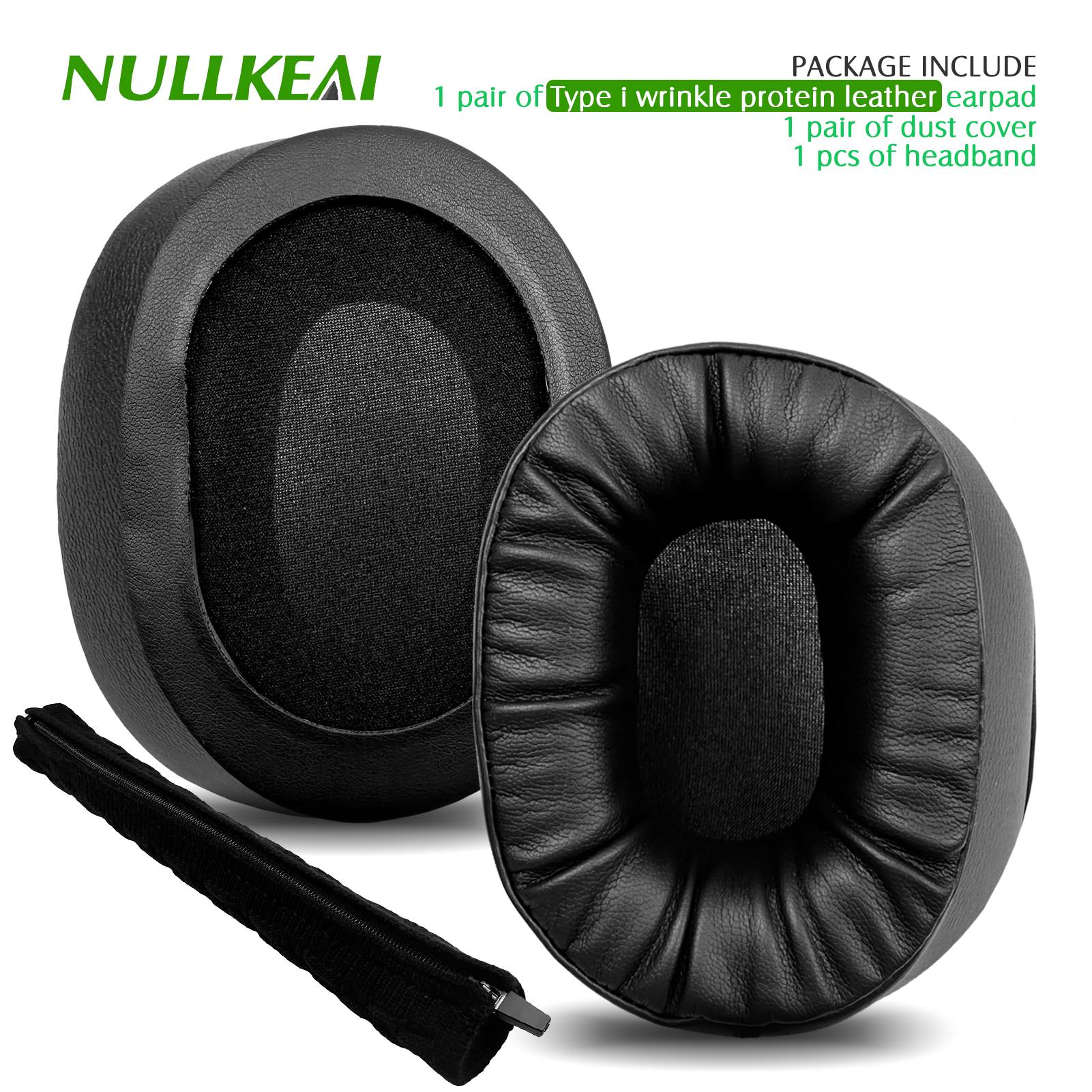 Nullkeai-almohadillas de repuesto para auriculares Anker Soundcore Life Q30 Q35 Q10 Q20, almohadillas de Gel refrescante, funda de malla, orejeras