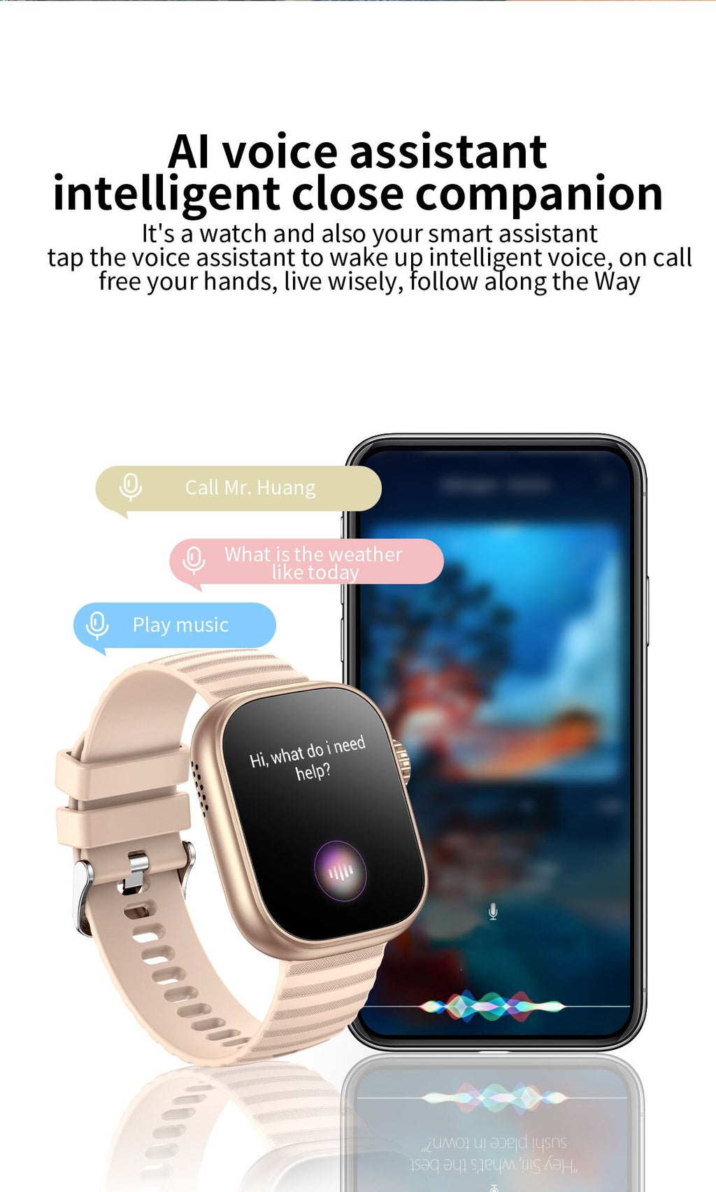 Reloj inteligente para hombre y mujer, pulsera con linterna LED, más de 100 modos deportivos, rastreador de actividad física, temperatura corporal, pantalla de 2,01"