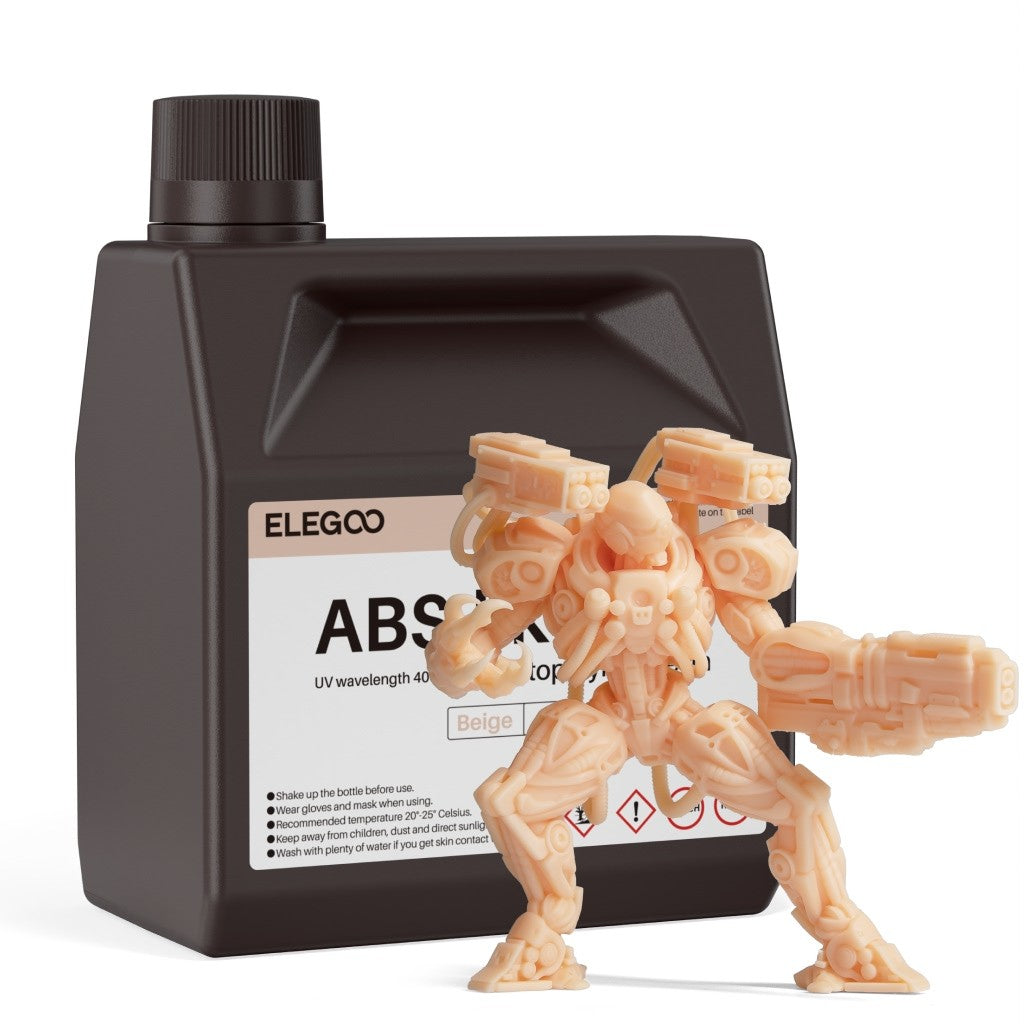 Resina para Impresora 3D Tipo ABS de ELEGOO, Resina de Fotopolimerización Estándar Tipo ABS de 405nm para Impresión 3D LCD, 1000g