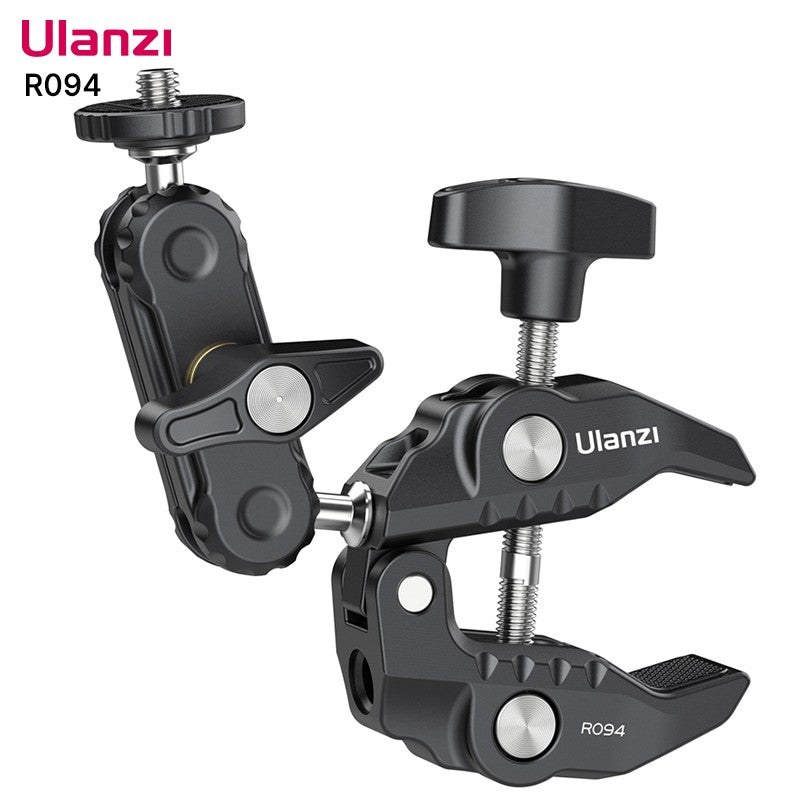 Ulanzi R094 Super abrazadera extender 1/4 3/8 rosca para brazo mágico luz de relleno LED micrófono Universal bola faro carga máxima 1,5 kg
