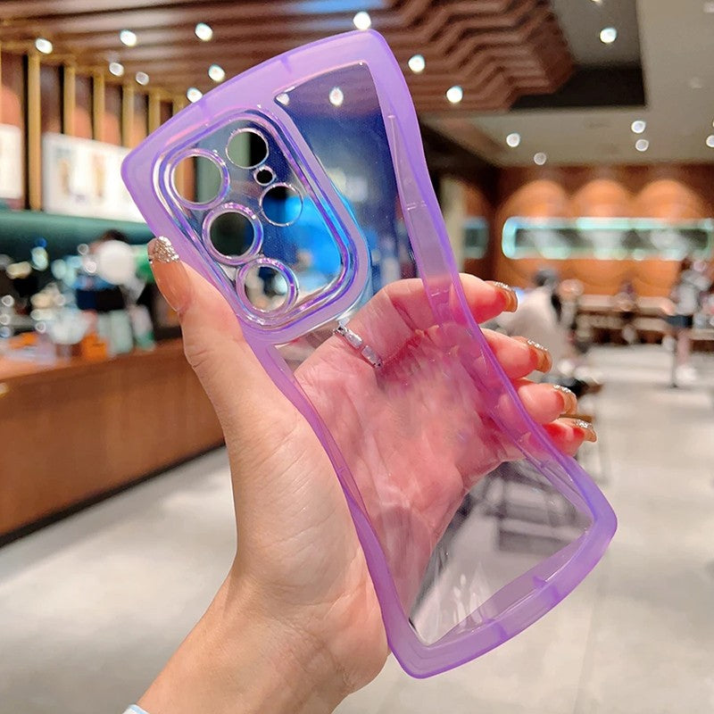 Funda para Samsung Galaxy S26 S25 S24 S23 Ultra S22 S21 S20 Plus FE, diseño de ondas rizadas, antigolpes, con protección completa para la cámara