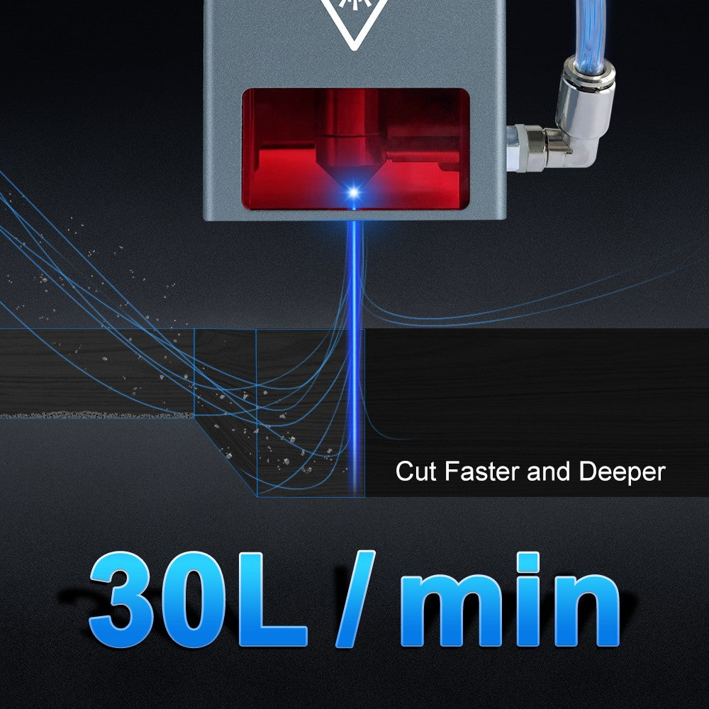 LASER TREE 5W módulo láser con asistencia de aire 450nm enfoque fijo TTL cabezal láser de luz azul para máquina de grabado de corte CNC DIY