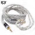 KZ 8 núcleos plata azul híbrido 784 núcleos Cable de actualización plateado Cable de auriculares para KZ ZS10 PRO ZSN PRO ZSX DQ6 ZAX ASX ASF