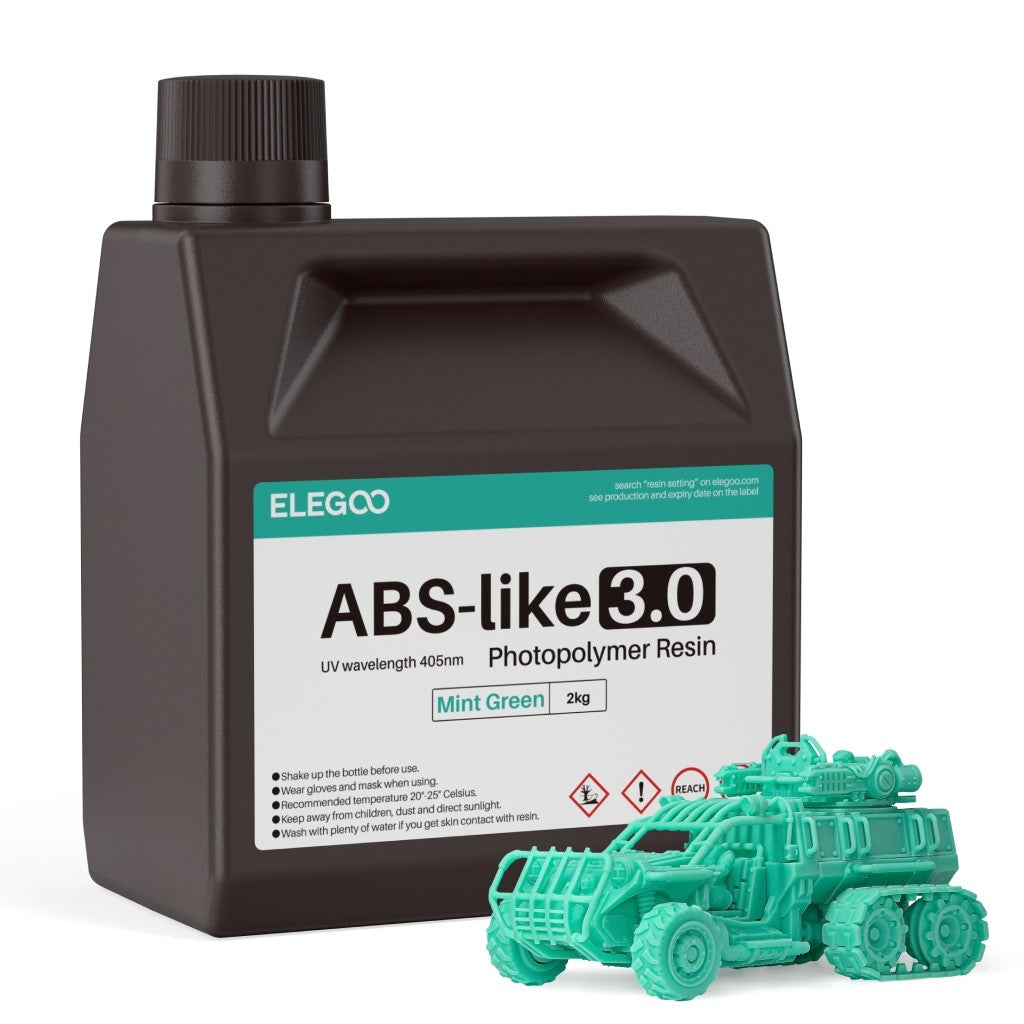 Resina para Impresora 3D Tipo ABS de ELEGOO, Resina de Fotopolimerización Estándar Tipo ABS de 405nm para Impresión 3D LCD, 1000g