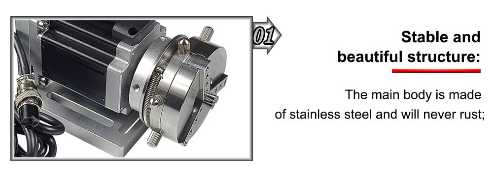 Máquina de Marcado Láser CNC Hunst D69 con Eje Rotatorio para Grabado de Anillos, Pulseras y Joyería, Accesorio Rotatorio con Bloqueo Automático