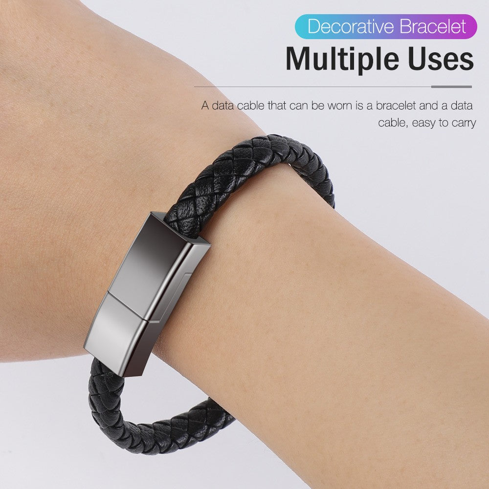 Cable de Carga Rápida Portátil Tipo Pulsera Compatible con iPhone 11 12 13 14 Pro Max Samsung Huawei Xiaomi USB Micro Tipo-C