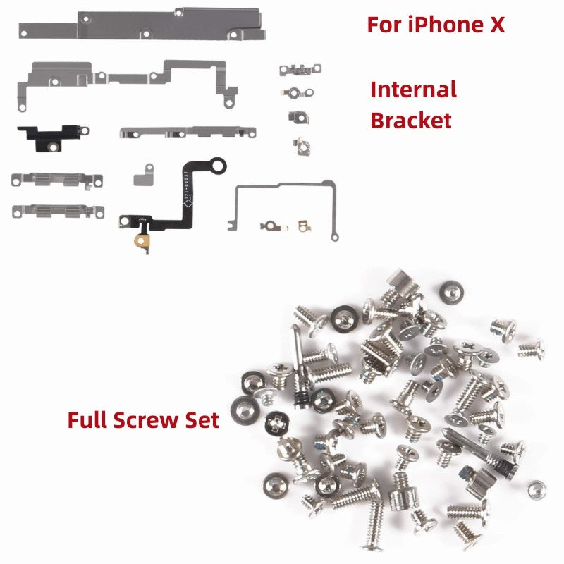 Piezas de repuesto de soporte interno y juego completo de tornillos para iPhone 7 7Plus 8 8Plus X XR XSMAX 11 11PRO MAX 12 12PRO MAX 12Mini