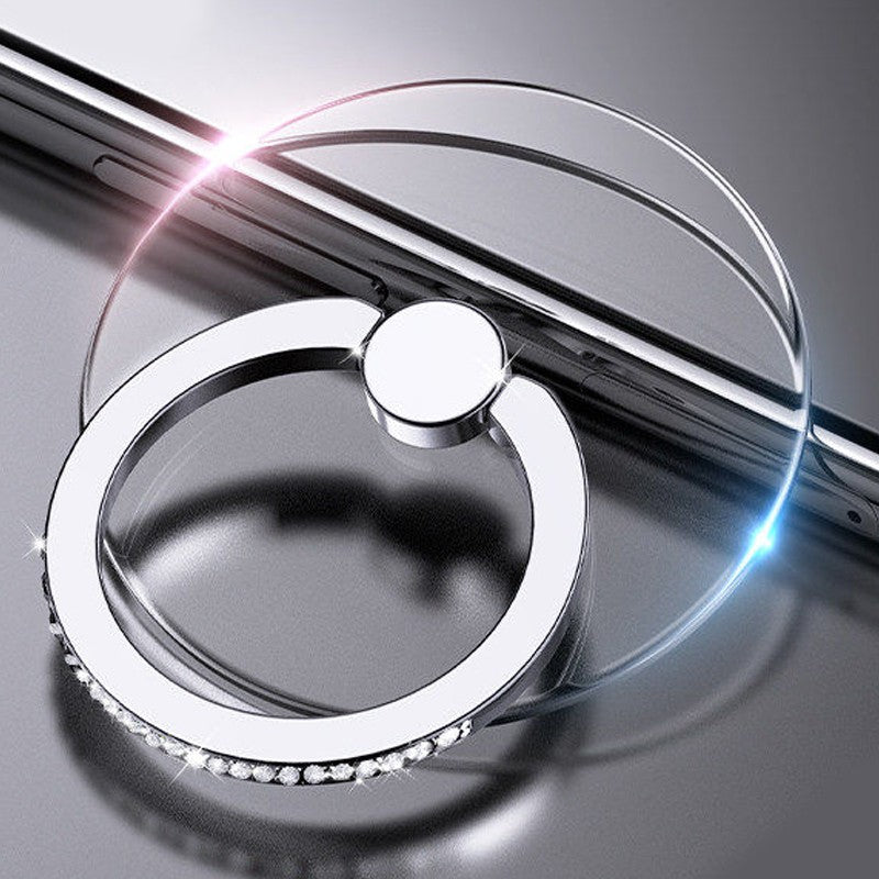 Soporte de anillo para teléfono celular transparente 360 ° Soporte de agarre de dedo transparente con rotación de grado compatible con iPhone Xiaomi para funda de teléfono