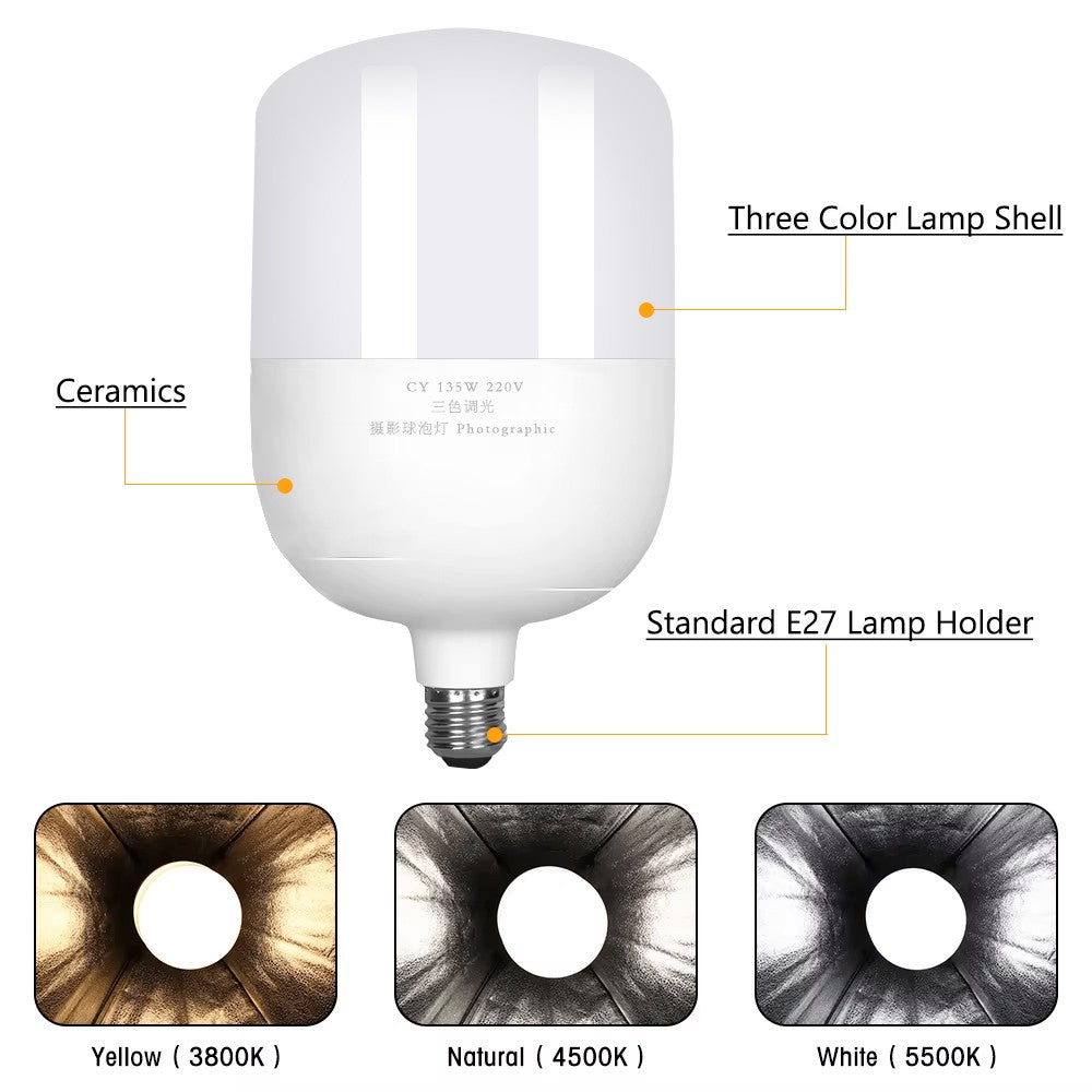 Kit de iluminación Softbox de 20-135W, lámpara LED de fotografía de 50x70CM, equipo profesional de sistema de luz continua para estudio fotográfico