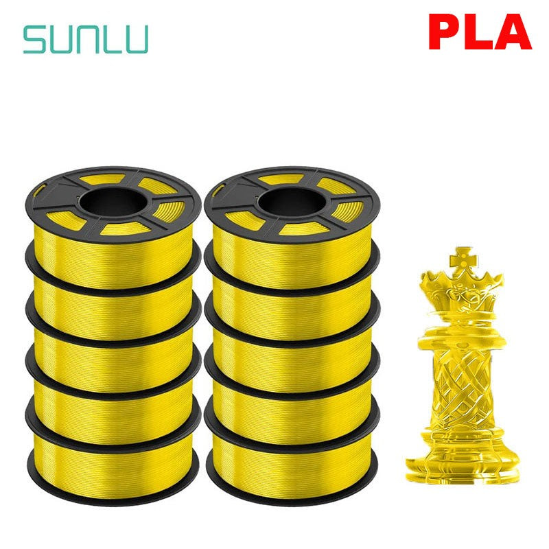 Filamento SUNLU 3D PLA/PLA PLUS de 10 kg (22 lb), 1.75 mm, Filamento para Impresora 3D, Ecológico y de Alta Resistencia