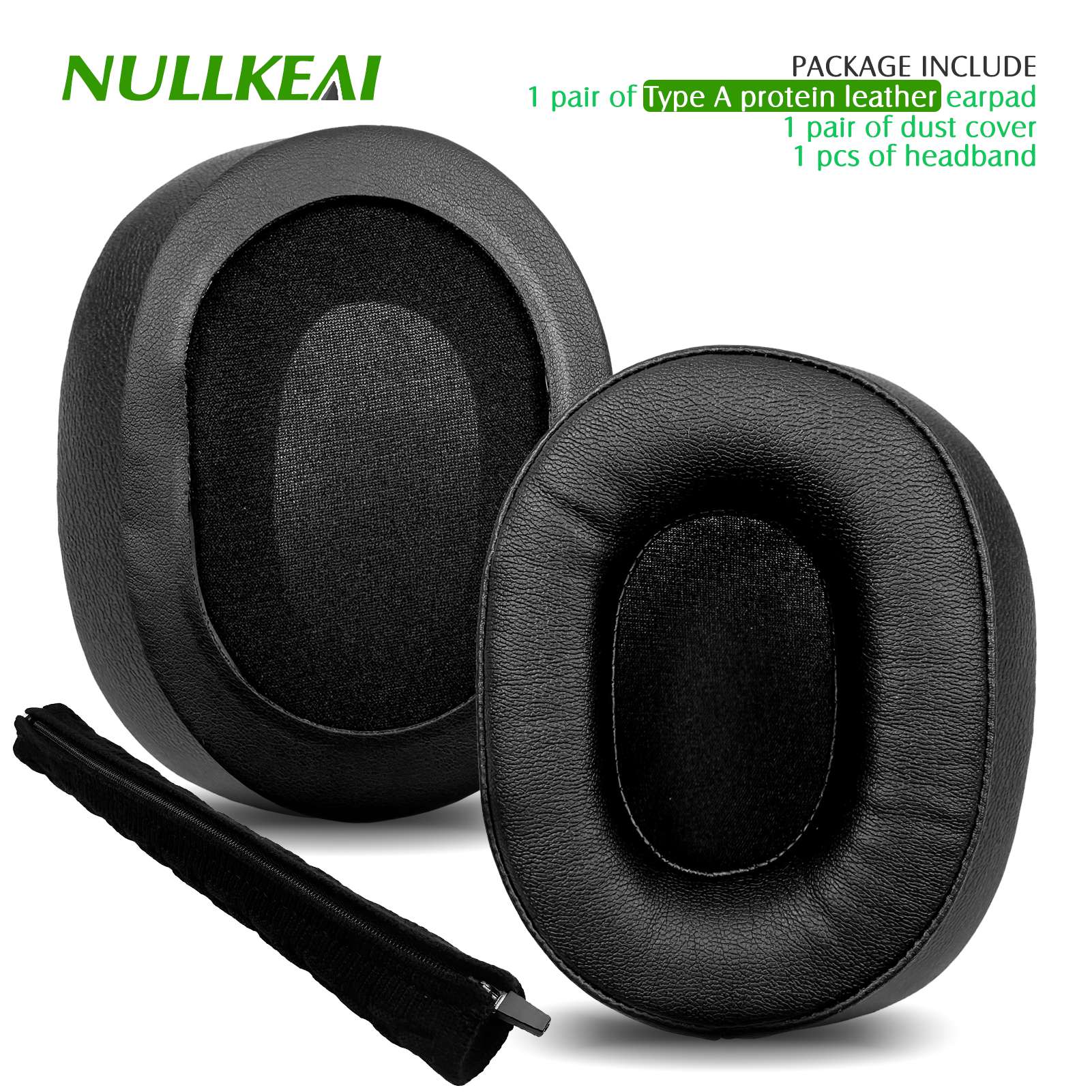Nullkeai-almohadillas de repuesto para auriculares Anker Soundcore Life Q30 Q35 Q10 Q20, almohadillas de Gel refrescante, funda de malla, orejeras