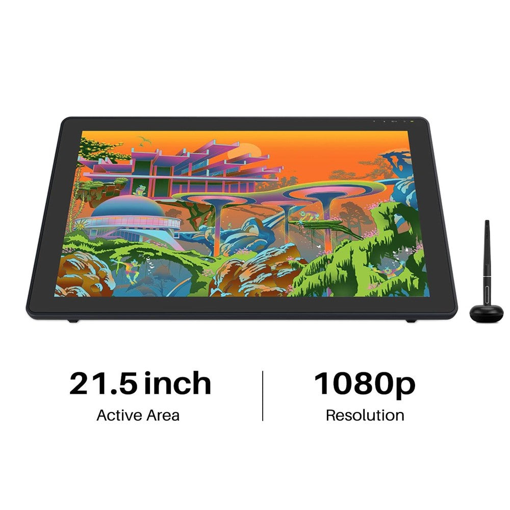 Monitor de tableta gráfica Huion de 21,5 pulgadas Kamvas 22 con 120%~140% sRGB, tableta de dibujo compatible con Linux, MacOS, Laotop, Android, USB3.1