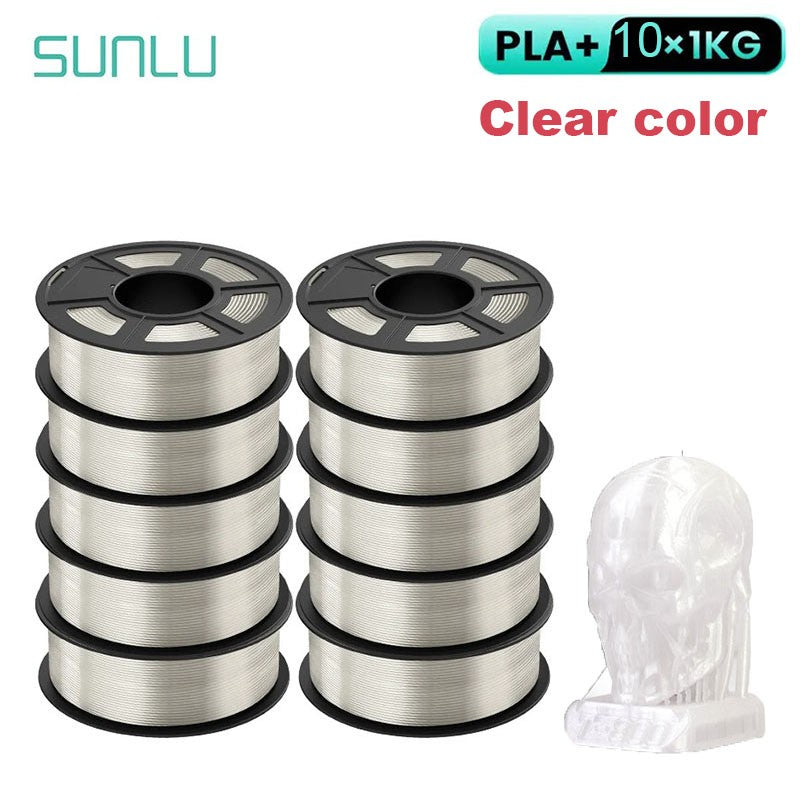Filamento SUNLU 3D PLA/PLA PLUS de 10 kg (22 lb), 1.75 mm, Filamento para Impresora 3D, Ecológico y de Alta Resistencia