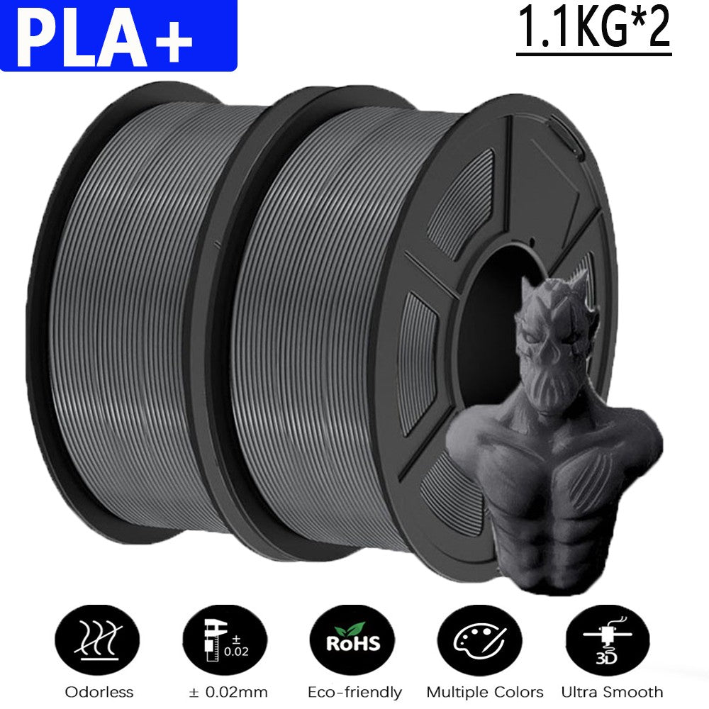 JAYO 2 rollos de filamento de impresora 3D PETG/PLA/PLA PLUS 1,75mm 2,2 KG 100% sin burbujas materiales de impresión 3D no tóxicos para impresora 3D